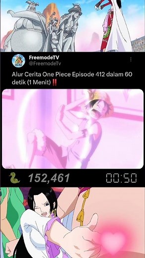 Luffy VS Boa Hancock👒🆚🐍- Ep.412 One Piece Storyline in 60 seconds #shorts