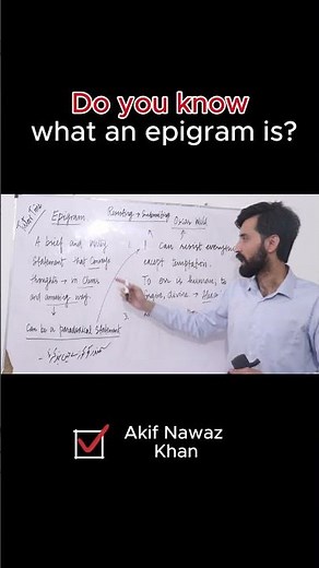 56. Epigram Explained with Witty Example | Figures of Speech in English #Epigram #FiguresOfSpeech