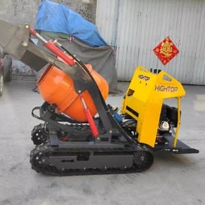 [Hot Item] 0.4 Cubic Meter Fully Automatic Mini Mixer Track Mixer Tank Truck with Bucket