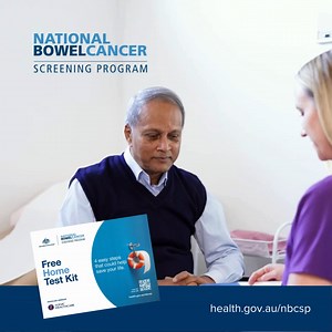 This free test could save your life. 💪 Australians aged 50 to 74 are mailed ✉️ a free bowel cancer test every 2 years, which can find the early signs of bowel cancer. When found early, over 90% of bowel cancers can be successfully treated. Tackle Australia’s second biggest cancer killer by screening every 2 years and making your health a priority. For more information, speak to your doctor or visit 💻health.gov.au/nbcsp Lost or need to re-order your kit? Visit 💻 www.ncsr.gov.au/boweltest | Aus