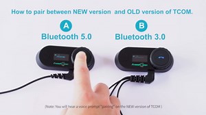 EuroFone Bluetooth Intercom Headset Motorcycle Helmet Interphone 800m with LCD Screen (Pack of 2)