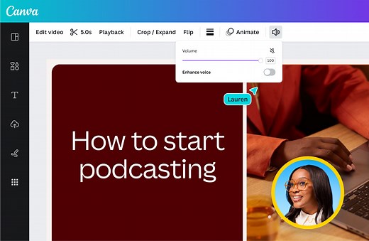Mejorador de audio: mejora la calidad del audio con IA | Canva