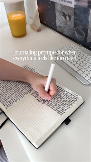 Journaling prompts for when everything feels like too much ✒️ #journaling #journalingprompts