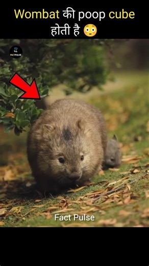 This Animal Poops Cubes 😳 | Weird Animal Fact #shorts#factpulse