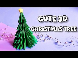 3D Origami Christmas Tree 🎄✨ Easy & Beautiful Paper Craft | Holiday DIY Tutorial