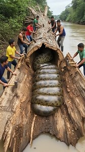 3.9M views · 2.2K reactions | Workers Rescue a Giant Anaconda Trapped in a Fallen Tree (AI-made video) | Fierce Attack | Facebook