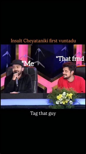 Engineer Animuthyam 🔧👨🏻‍💻 on Instagram: "Insult Cheyataniki first vuntadu.... Tag that Friend 🫂 #telugureels #explore #entertain #telugucomedy #algorithms #instalive #boostmyreel #igreach #reaction #btech #hyderabad #telugutrending #SarcasmLoading #telugucinema #telugutrending #entertainment"