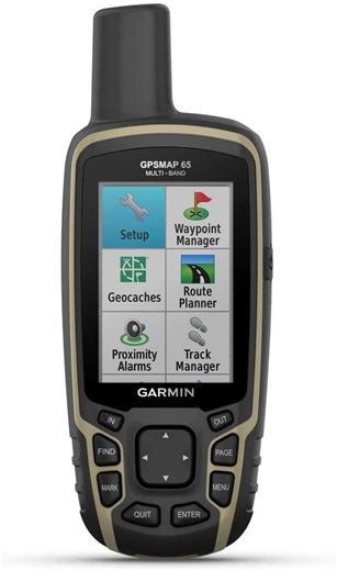 Garmin GPSMAP 65 – Robustes GPS-Outdoor-Navi mit vorinstallierter TopoActive Europakarte und 2,6“ Farbdisplay. Beste Navigation Dank 5 Satellitensystemen & Multi-Frequenz-Technologie, wasserdicht.