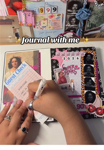 My New Journal Intro Page ⭐️💕 I don’t really like to film myself journaling because I like to take my time and I’m constantly changing my mind and if I’m recording I’m too worried about the angles and if the storage is gonna run out. It’s funny how I never really have an idea of what I’ll do and what it’ll look like but it just ends up working. I like how it turned out so that’s good. #junkjournal #new #fyp ##scrapbook##art