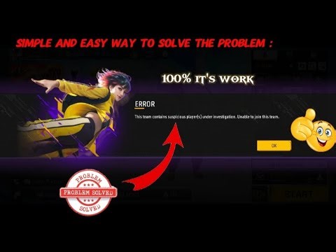 This team contains suspicious players under investigation. Unable to join the team solution to solve