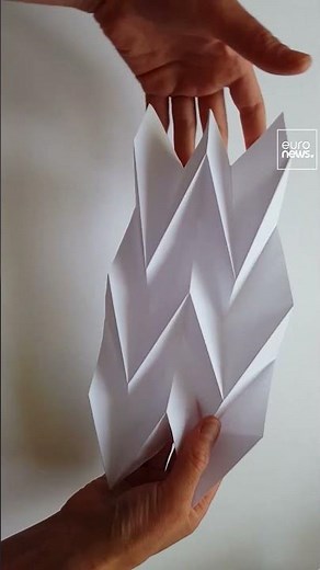 Original origami: Meet the artist folding paper to make amazing faces #creators #shorts