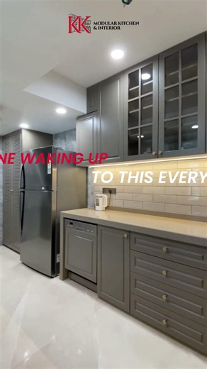 Premium PU Finish Modular Kitchen Design for Modern Living | KK Modular Kitchen #mumbaiinteriors
