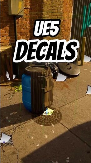 Decals in Unreal Engine to Create Realistic Scenery #ue5 #unrealengine5 #unity #godot #indiedev