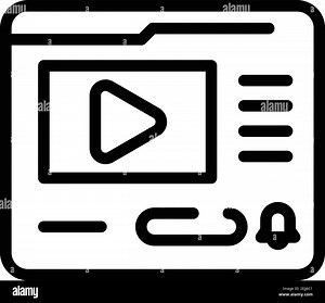 Video subscribe icon. Outline video subscribe vector icon for web design isolated on white background Stock Vector Image & Art - Alamy