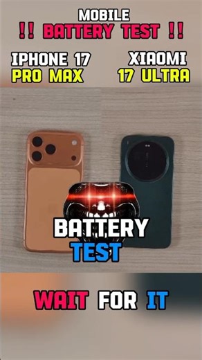⚡☠️😱 IPHONE 17 PRO MAX VS XIAOMI 17 ULTRA BATTERY TEST!!