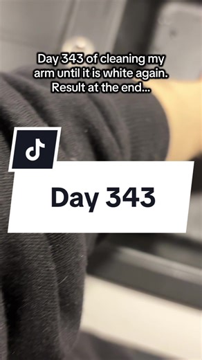 Day 343 of cleaning my black arm until it is white again. #day1 #day501 #cleaning #asmr