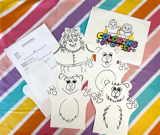 Coloring Puppet Show Kit - Etsy