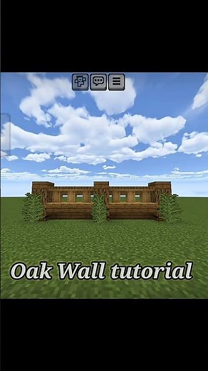 Easy Oak Wall tutorial |#minecraft |#build |#gaming |gsplayz