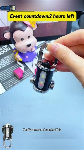 Metal flashlight keychain – 3 lighting modes SOS distress signal phone charging, high power output