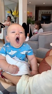 A disturbed yawn~ 😁 Precious Baby Moments 👉 https://durl.ca/5d775 | Adorable and funny babies