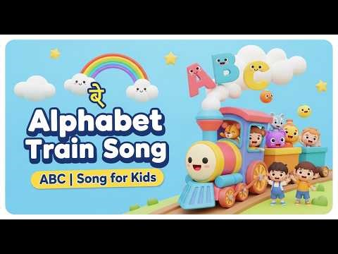 Alphabet Train Song | ABC Song for Kids | Learn Letters A to Z