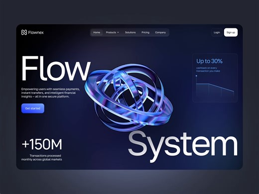 Fintech Platform Home Page Design