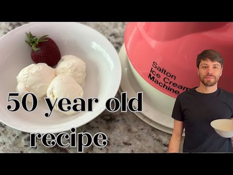 Homemade Ice Cream with Vintage Ice Cream Machine