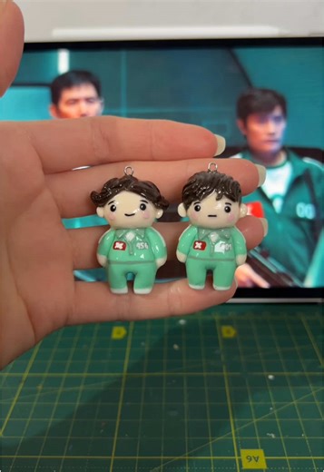 Polymer clay charms Squid game edition 🦑☂️👧🏻🎠 456 & 001 DIY tutorial ✨ @Netflix @Squid Game Netflix #forestofcreativity #squidgame #tutorial #polymerclay #claycharms #polymerclaycharms #fimoclay #clay #squidgame2 #netflixseries #squidgamenetflix #001 #456 #456x001 #squidgameedit