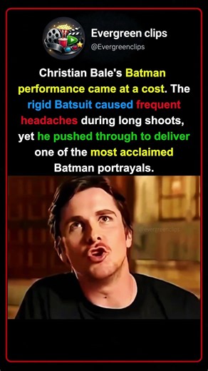 Christian Bale's Batman Suit Caused Constant Headaches #movie
