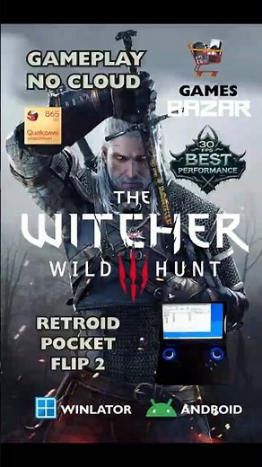 The Witcher 3: Wild Hunt (PC) ANDROID GAMEPLAY Winlator v10.1 Retroid pocket flip 2 #thewitcher3