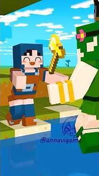 hex and the golden ax 🪓ヘックスVS泉の女神 #マイクラアニメ #minecraftanimation #minecraft