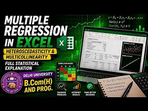 Multiple Regression in Excel | Heteroscedasticity & Multicollinearity | Full Statistical Explanation
