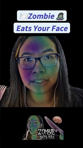 ASMR ZOMBIE EATS YOUR FACE (Roleplay, Eating Sounds) 🧟‍♀️🍽️ #Shorts