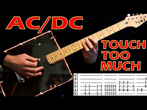 AC/DC Touch Too Much Guitar Lesson with Chords TAB and Solo Tutorial by ACDC