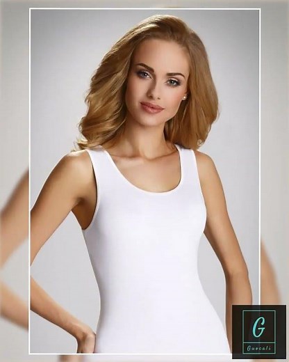 Women Scoop-Neck Sleeveless T-Shirt – Stretchable - White