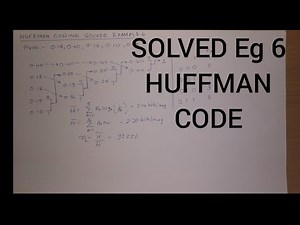 Huffman Coding Algorithm (Solved Example 6 ) in HINDI