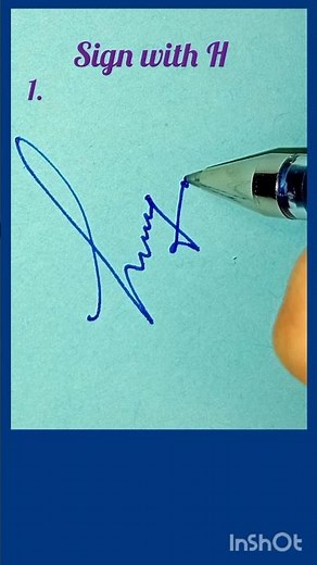 How to Sign with Letter H | Cursive Style Signature | Stylish H Signature Design #shorts