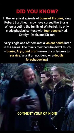 Every Stark King Robert Touched Ended Up Dying in Game of Thrones!