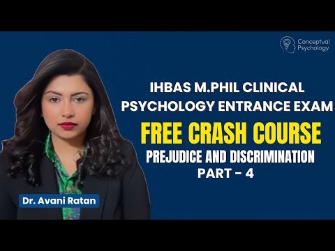 Free IHBAS Psychology Crash Course | Prejudice & Discrimination | Dr. Avani Ratan