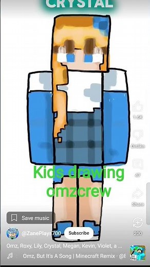kids drawing omzcrew #minecraft #omz #drawing