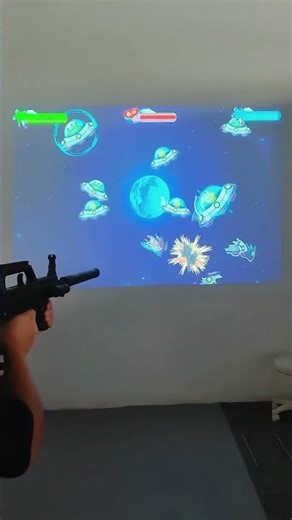 Projector Shooting Game 🎮 | Interactive Game Experience on the Wall #challenge
