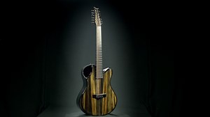 Our most popular and most versatile body design, the X20 is a perfect platform for going beyond the standard 6 strings. Carbon fibre offers great structural strength and stability which makes it perfect for 12-string guitars. The X20-12’s unique soundhole gives powerful full-spectrum projection to the player as well as to the audience for a pristine sound experience. Explore the latest X20-12 to be completed by our finishing luthiers with a unique Harborica veneer. | Emerald Guitars