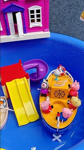Satisfying with Unboxing & Review Peppa Pig Play Slide on Boat Toy ASMR #asmr #toys #peppapig