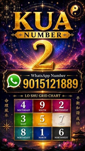 Kua number 2 meaning #numerology #loshugrid #ytshorts