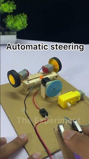 Automatic Car Steering System DIY 🚗⚙️ | Smart Mini Car Project #carsteering #diycars ##dcmotor