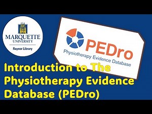 Introduction to The Physiotherapy Evidence Database (PEDro)