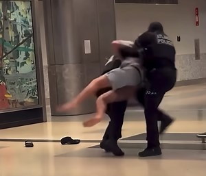 Crowd Watches Atlanta Airport Police Body Slam Drunk Passenger Who Refused Arrest - View from the Wing