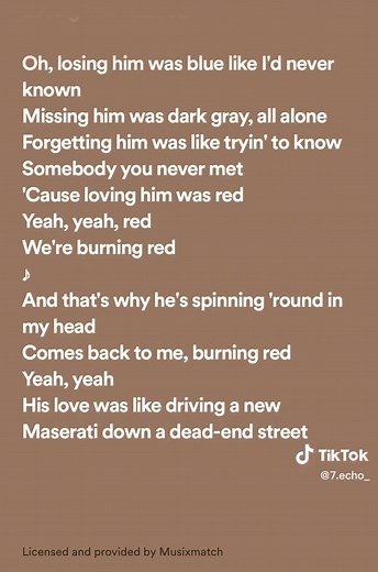 Red (Taylor's Version) - Taylor Swift Lyrics