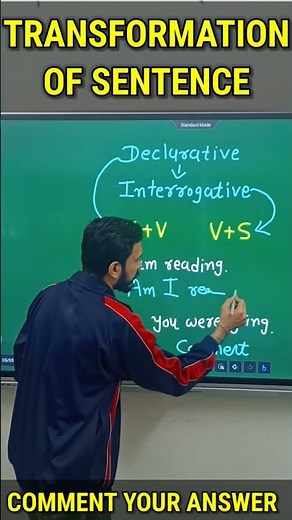 Transformation of Sentences | Do as directed | #englishgrammar #doasdirected #shorts #viralvideo