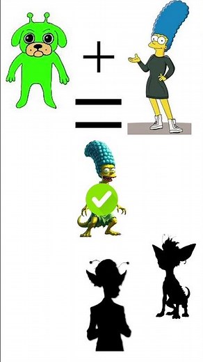 Alien Dog x Marge Simpson: Epic Breeding Meme in Simpsons Style